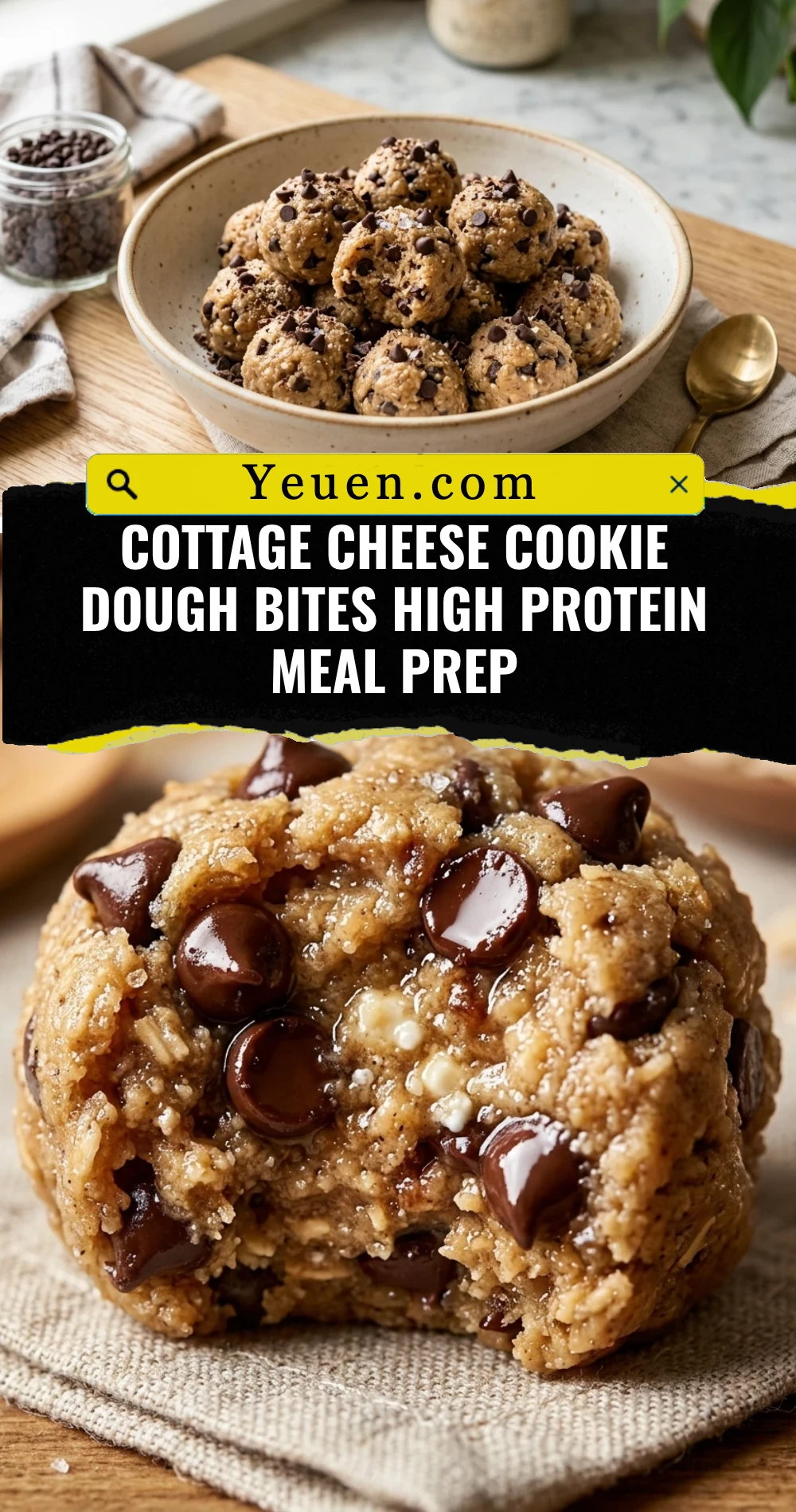 Cottage Cheese Cookie Dough Bites High Protein Meal Prep