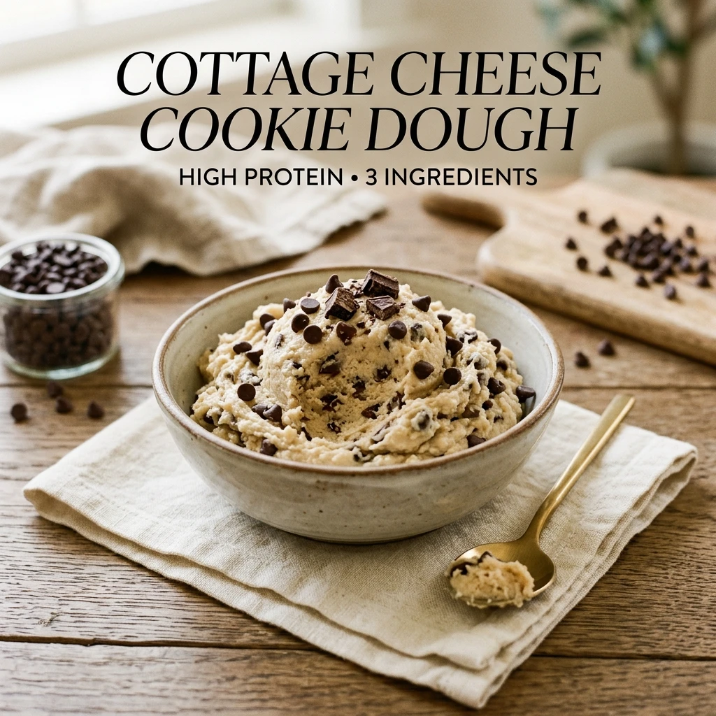 Cottage Cheese Cookie Dough High Protein 3 Ingredient Viral