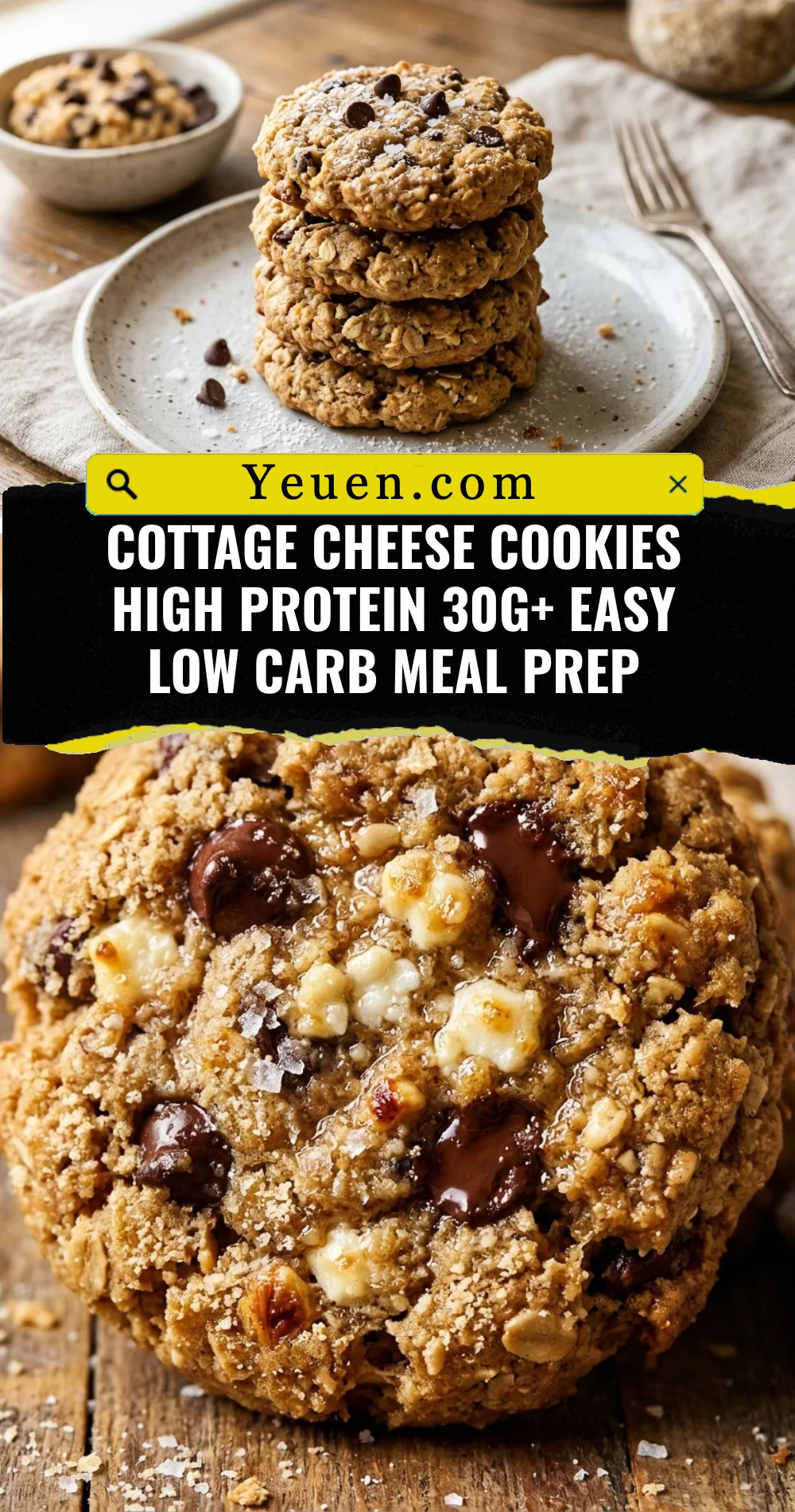 Cottage Cheese Cookies High Protein 30g+ Easy Low Carb Meal Prep