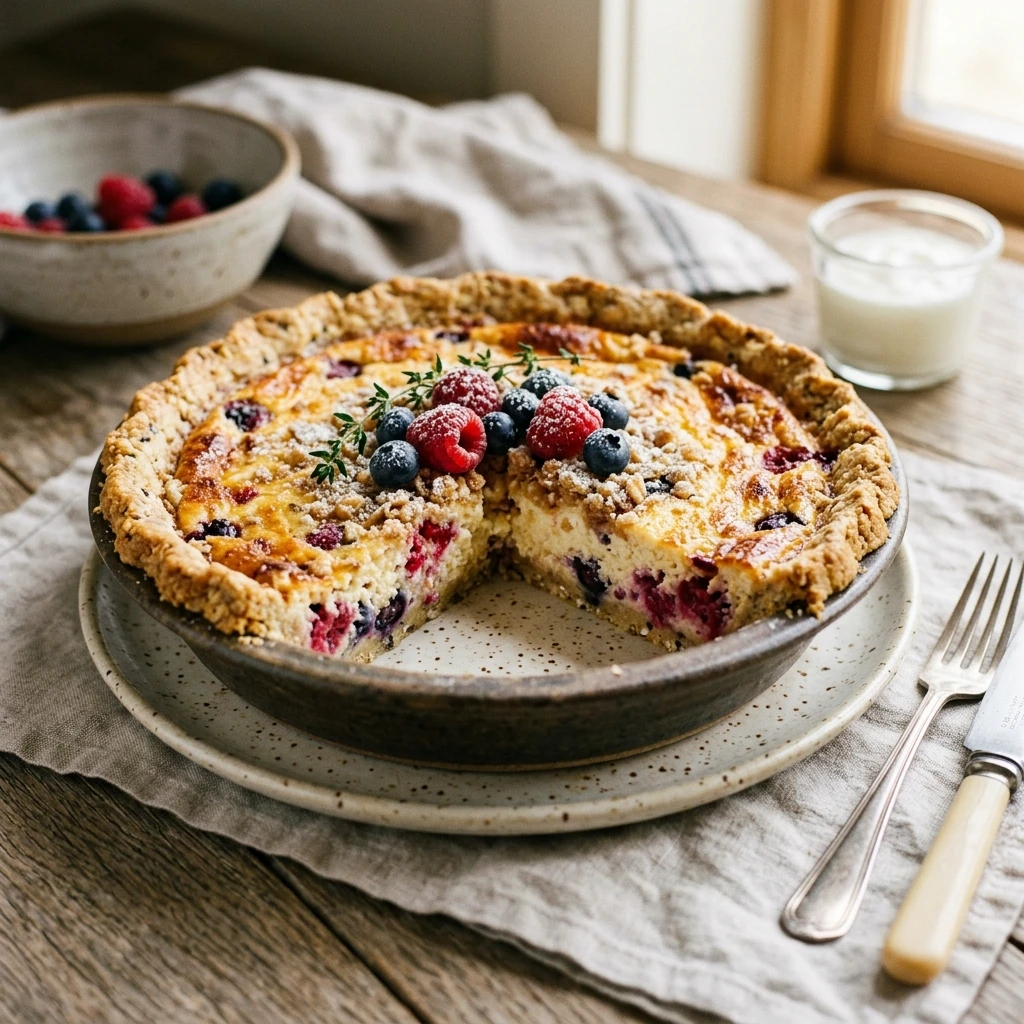 Cottage Cheese Easy Pie - High Protein Crust