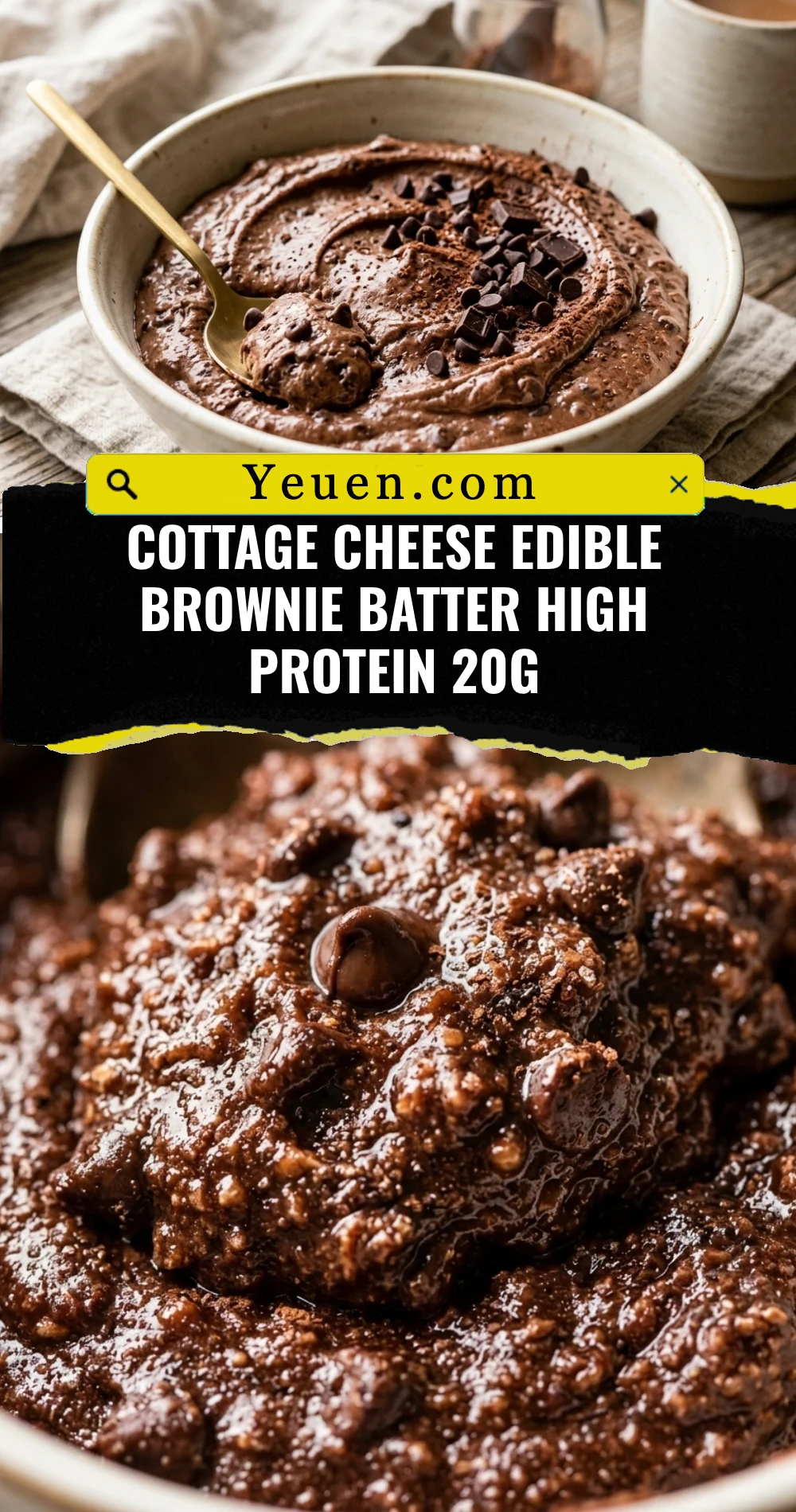 Cottage Cheese Edible Brownie Batter High Protein 20g