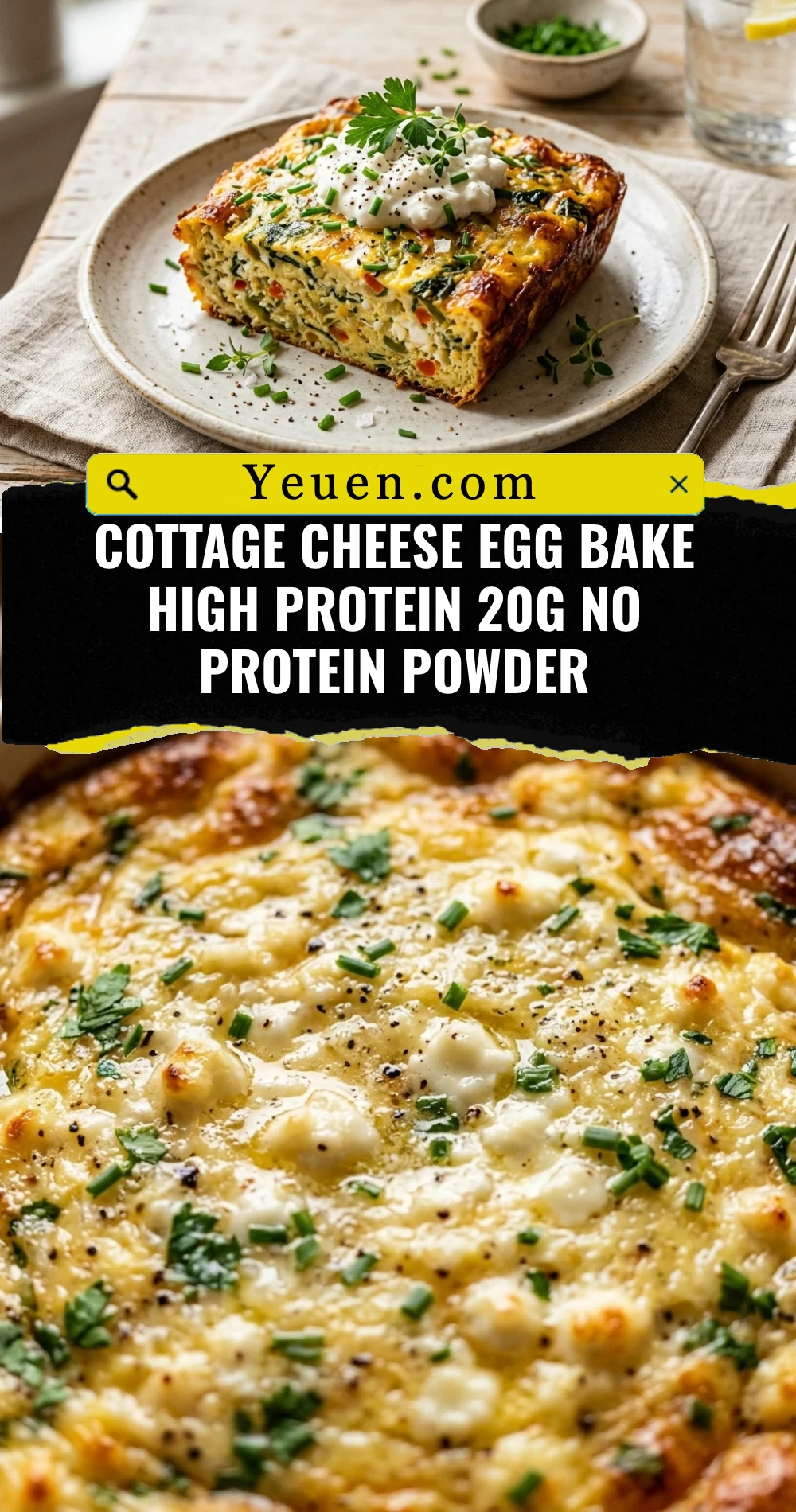 Cottage Cheese Egg Bake High Protein 20g No Protein Powder