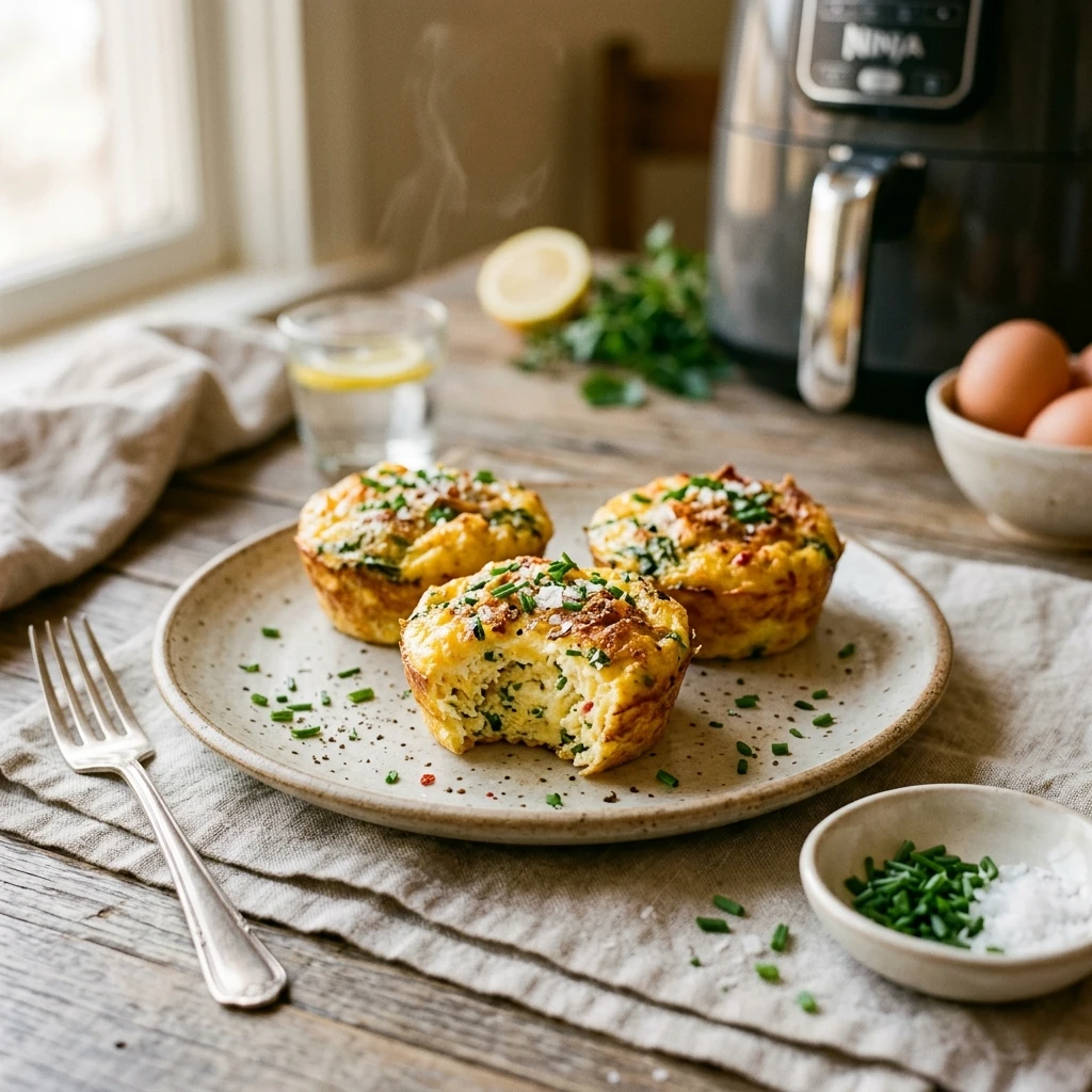Cottage Cheese Egg Bites Air Fryer 20g Protein