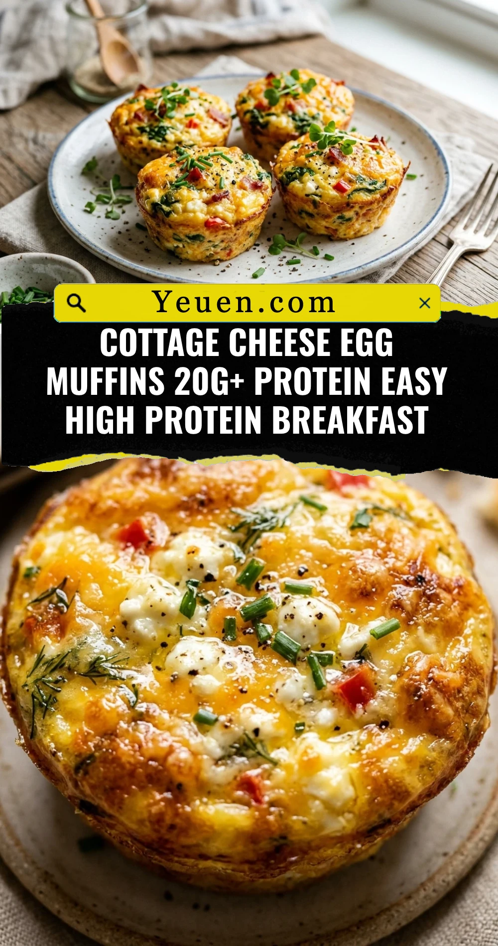 Cottage Cheese Egg Muffins 20g+ Protein Easy High Protein Breakfast