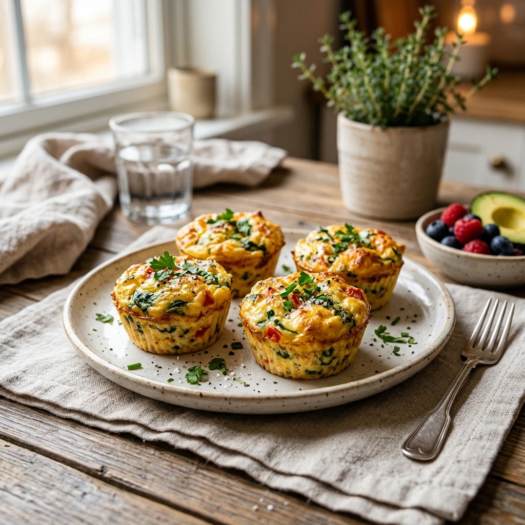 Cottage Cheese Frittata Egg Bites 20g+ High Protein Easy Breakfast 3 Ingredient