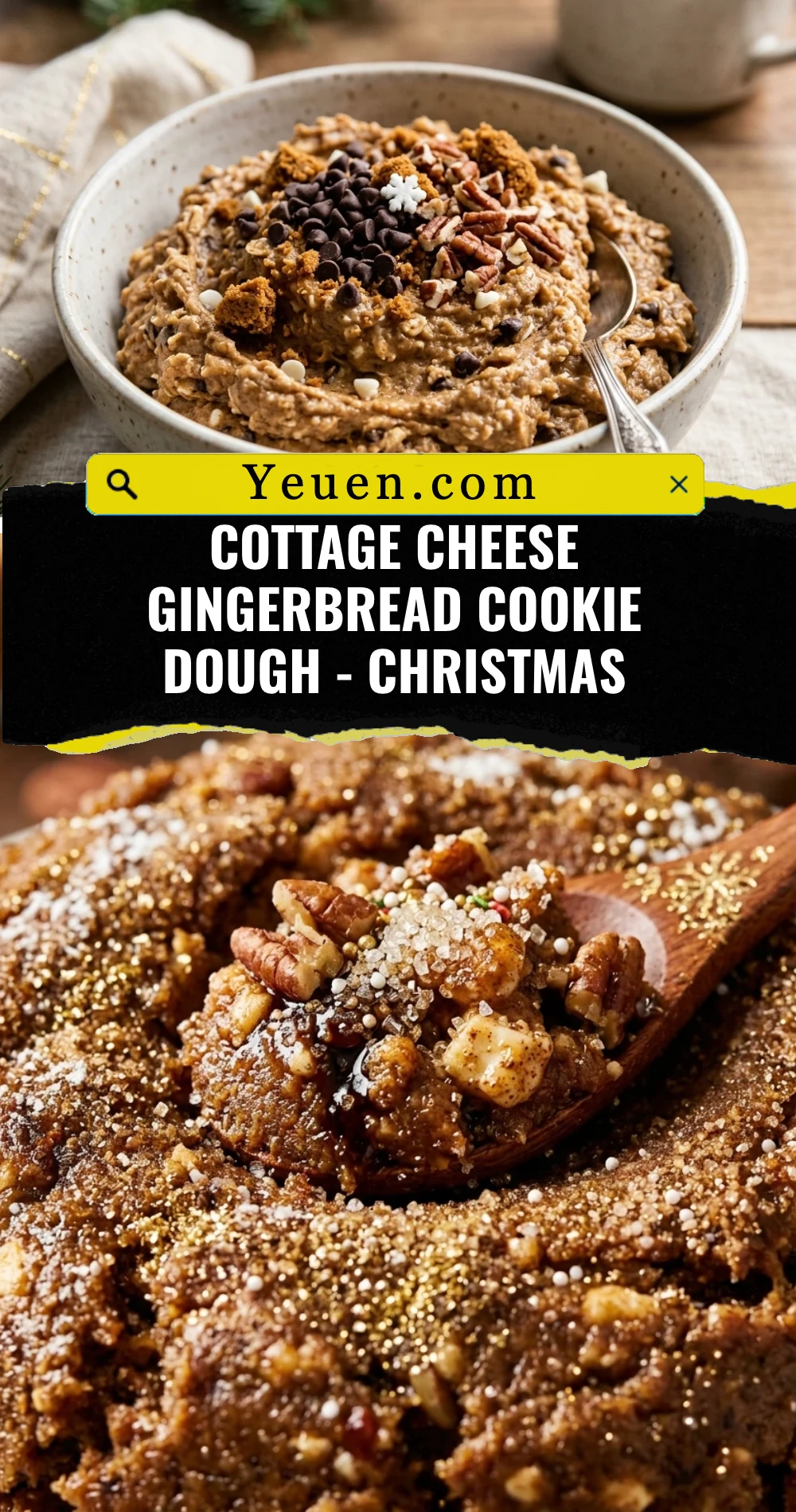 Cottage Cheese Gingerbread Cookie Dough - Christmas
