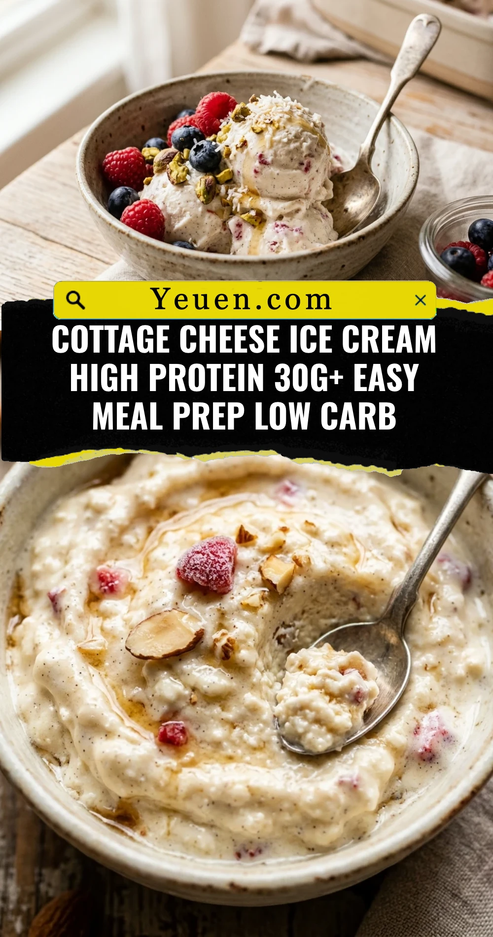 Cottage Cheese Ice Cream High Protein 30g+ Easy Meal Prep Low Carb