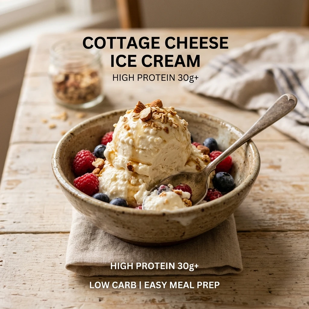 Cottage Cheese Ice Cream High Protein 30g+ Easy Meal Prep Low Carb