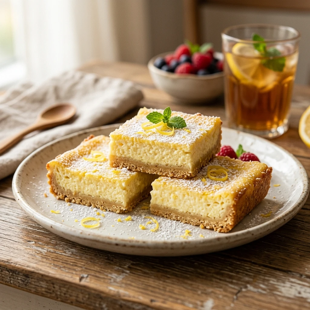 Cottage Cheese Lemon Bars High Protein Low Carb