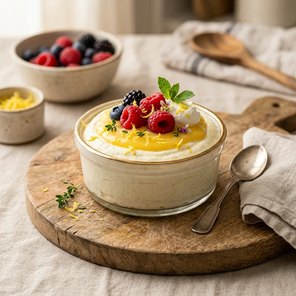 Cottage Cheese Lemon Cheesecake Mousse High Protein