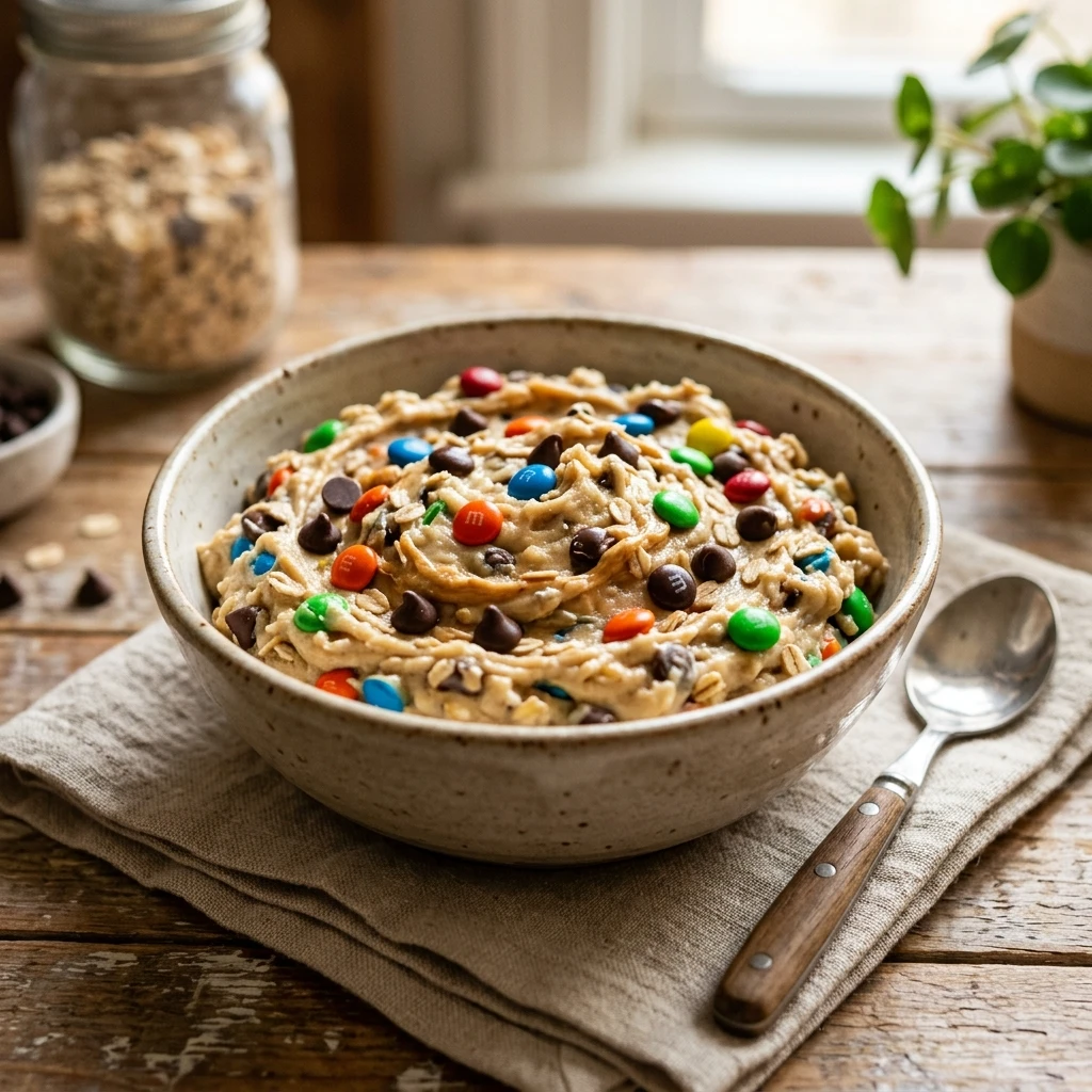 Cottage Cheese Monster Cookie Dough High Protein 3 Ingredient