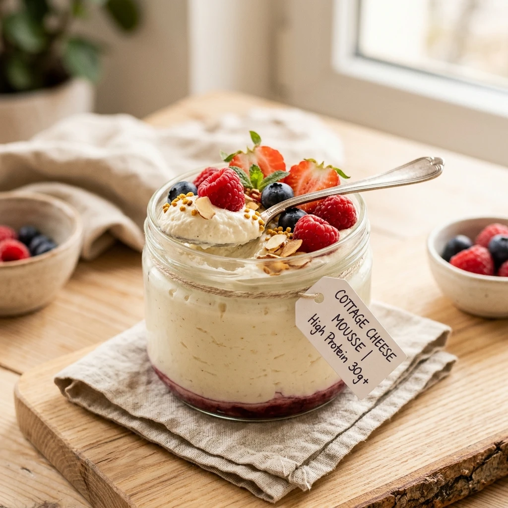 Cottage Cheese Mousse High Protein 30g+ Easy Meal Prep Low Carb