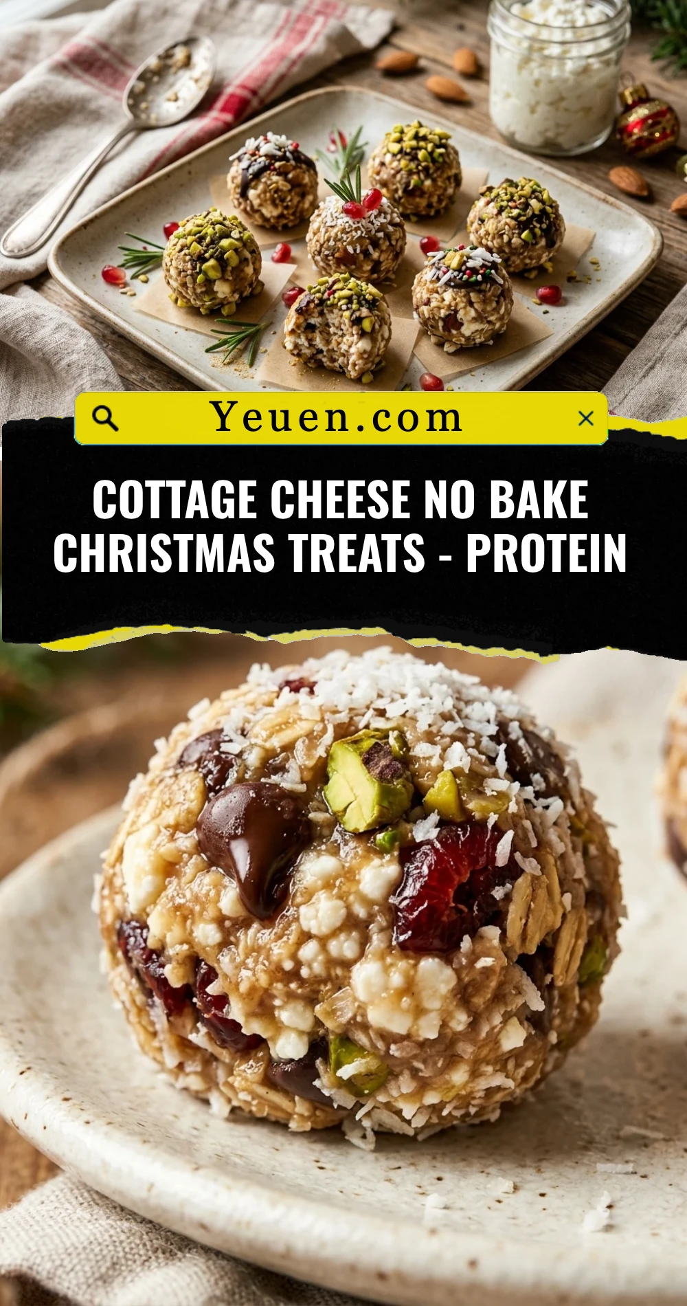 Cottage Cheese No Bake Christmas Treats - Protein
