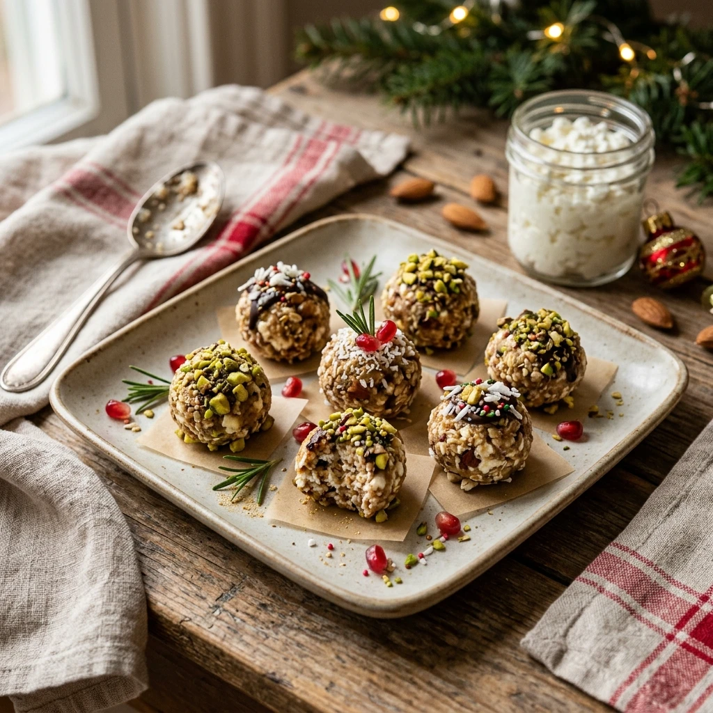 Cottage Cheese No Bake Christmas Treats - Protein