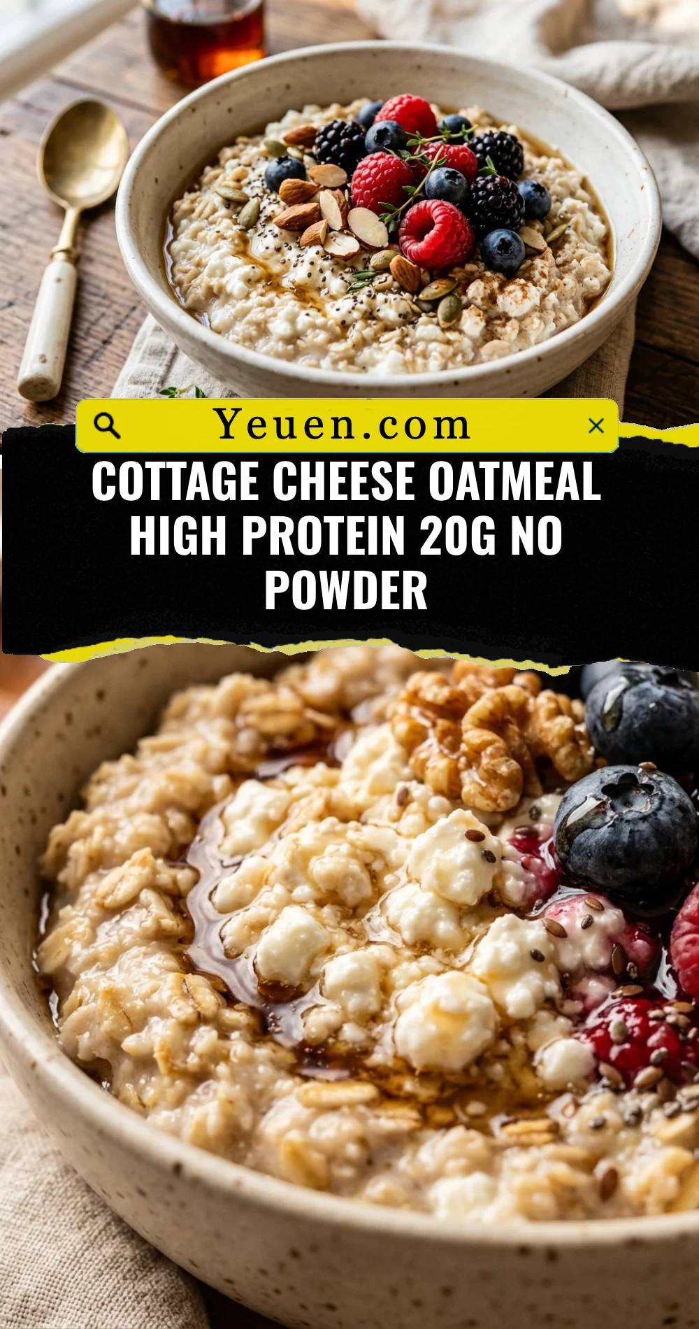 Cottage Cheese Oatmeal High Protein 20g No Powder