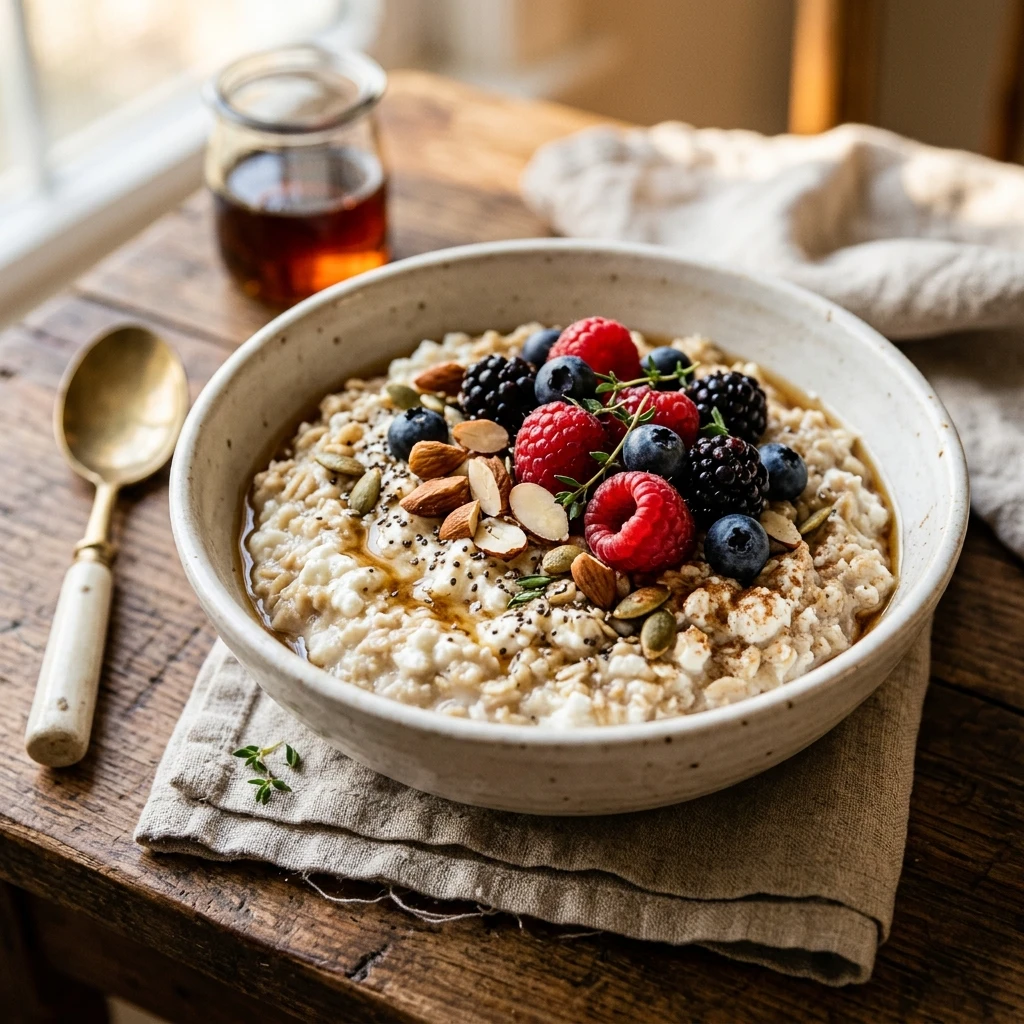 Cottage Cheese Oatmeal High Protein 20g No Powder