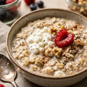 Cottage Cheese Overnight Oats High Protein 30g Viral