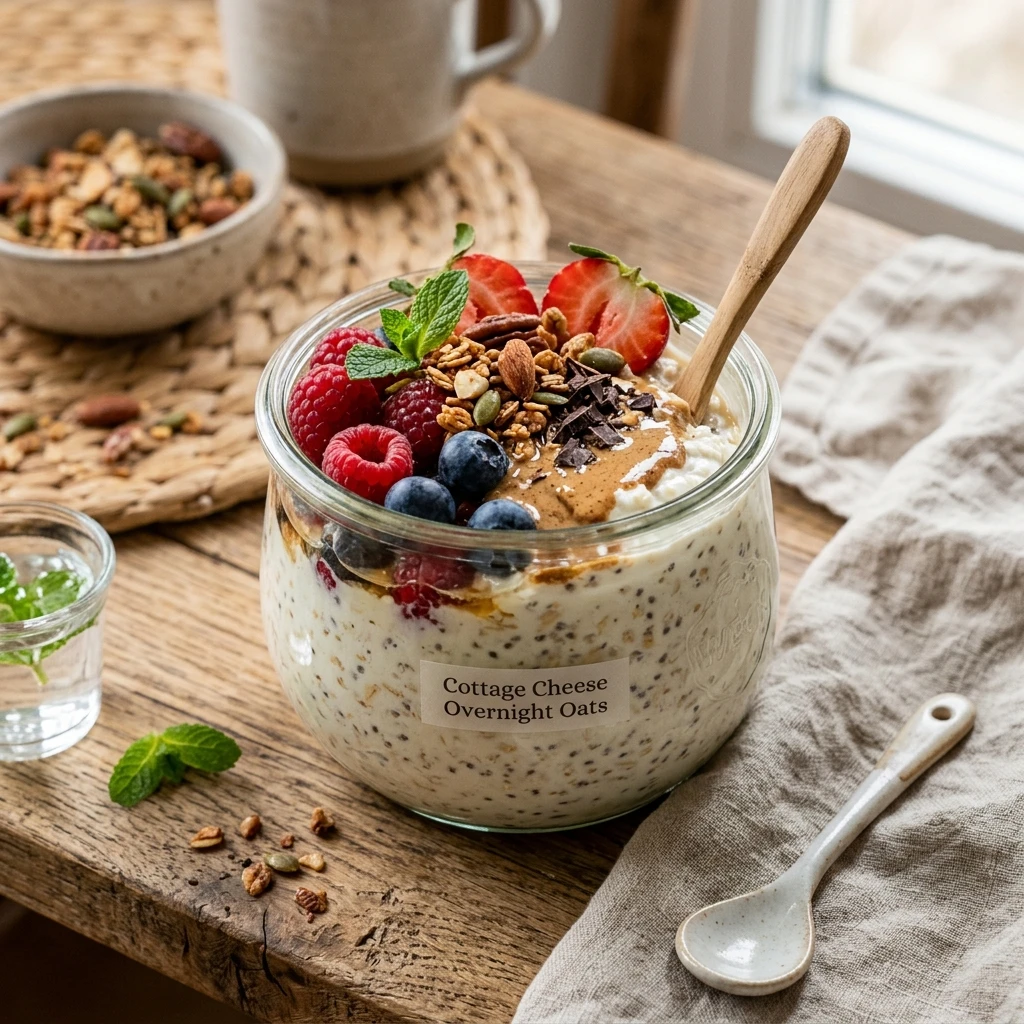 Cottage Cheese Overnight Oats High Protein 30g Viral