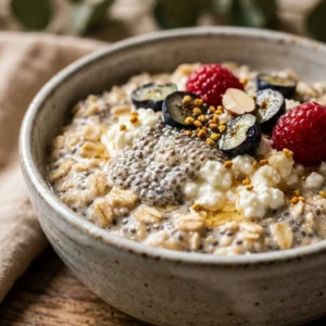 Cottage Cheese Overnight Oats With Chia 25g Protein
