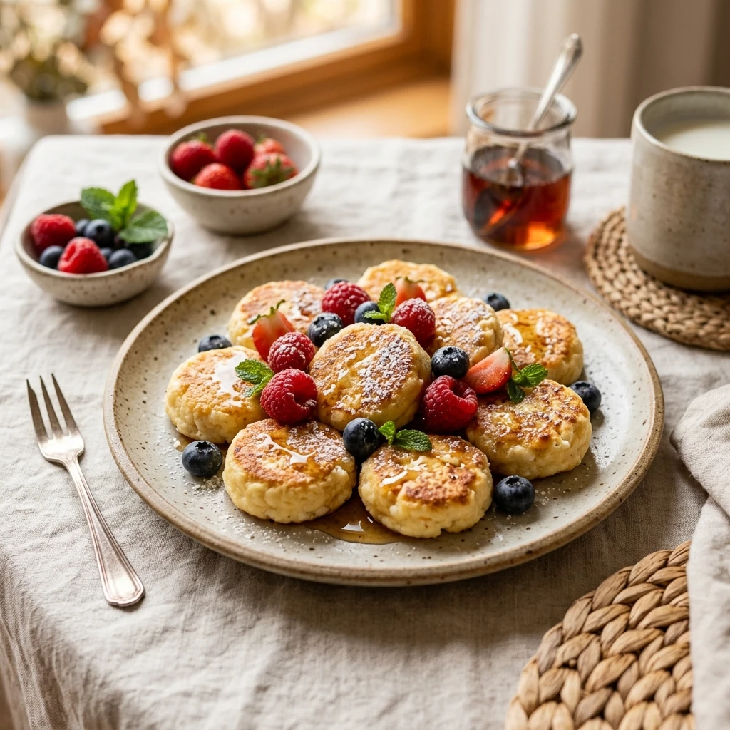 Cottage Cheese Pancake Bites High Protein Kids