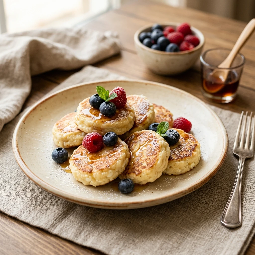 Cottage Cheese Pancake Bites High Protein Mini Kids Love