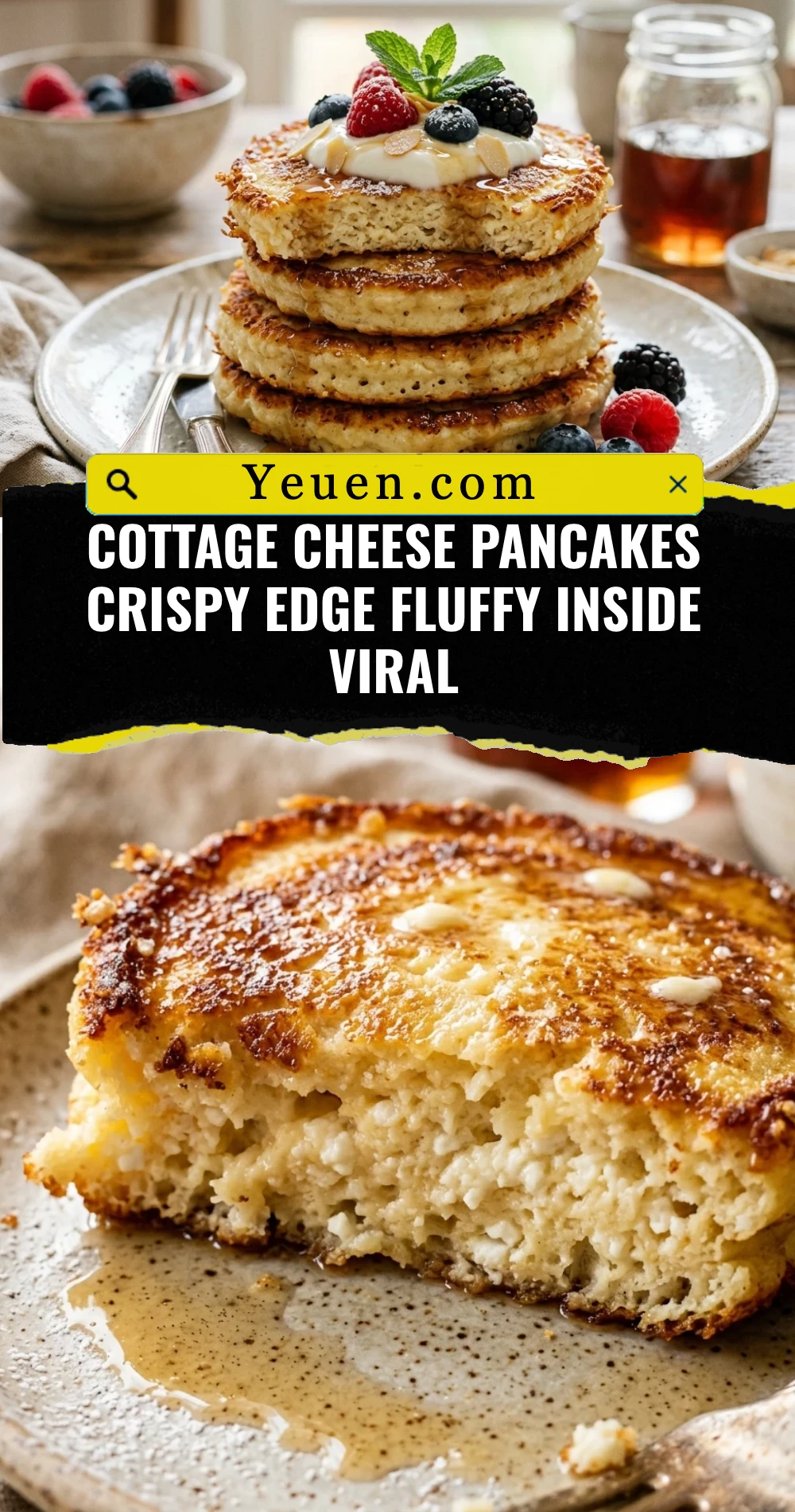 Cottage Cheese Pancakes Crispy Edge Fluffy Inside Viral