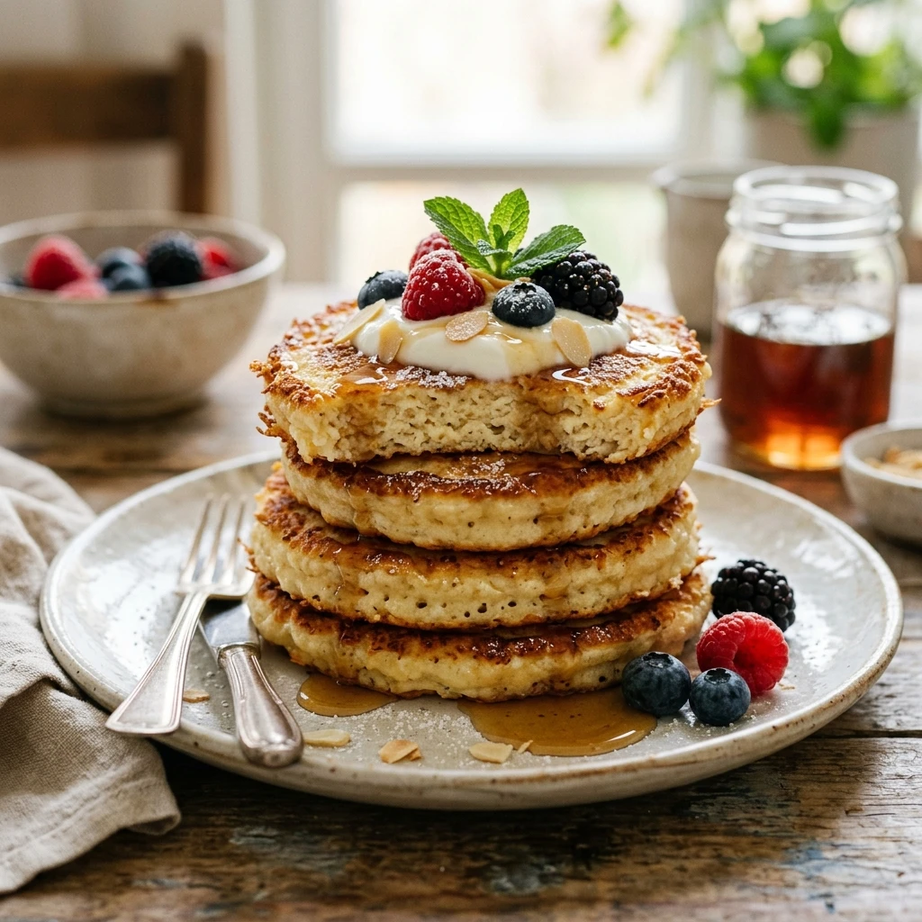 Cottage Cheese Pancakes Crispy Edge Fluffy Inside Viral