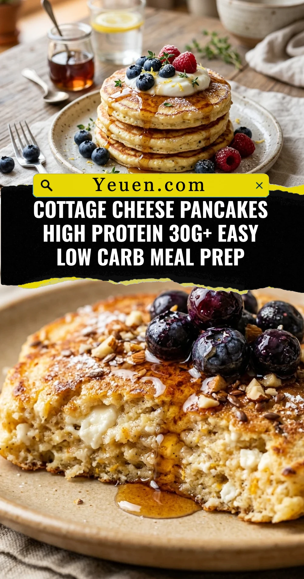 Cottage Cheese Pancakes High Protein 30g+ Easy Low Carb Meal Prep