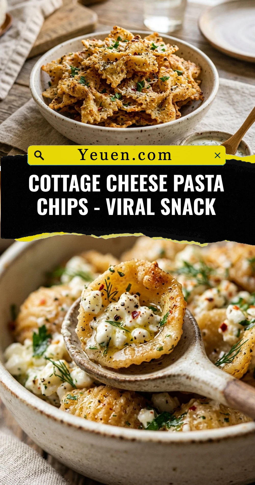 Cottage Cheese Pasta Chips - Viral Snack