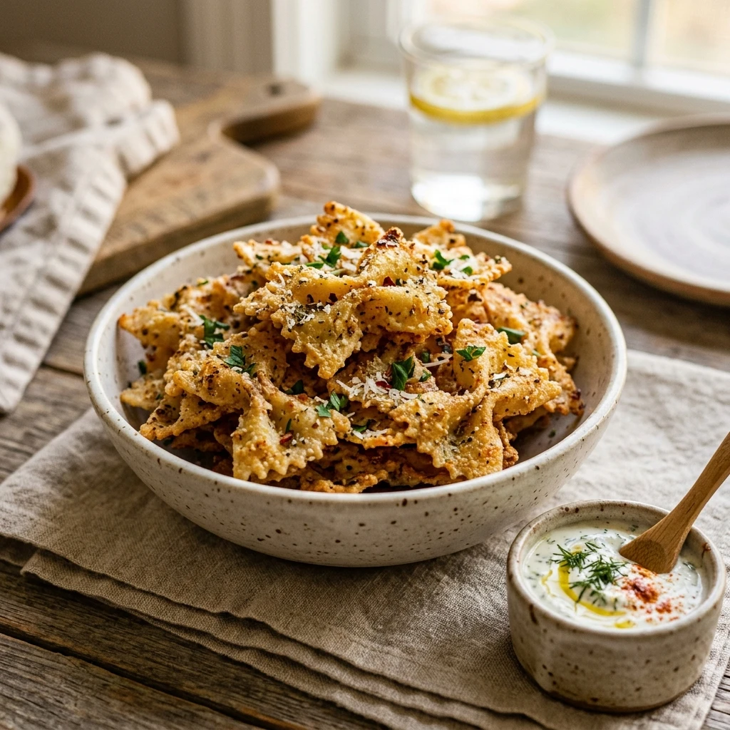 Cottage Cheese Pasta Chips - Viral Snack