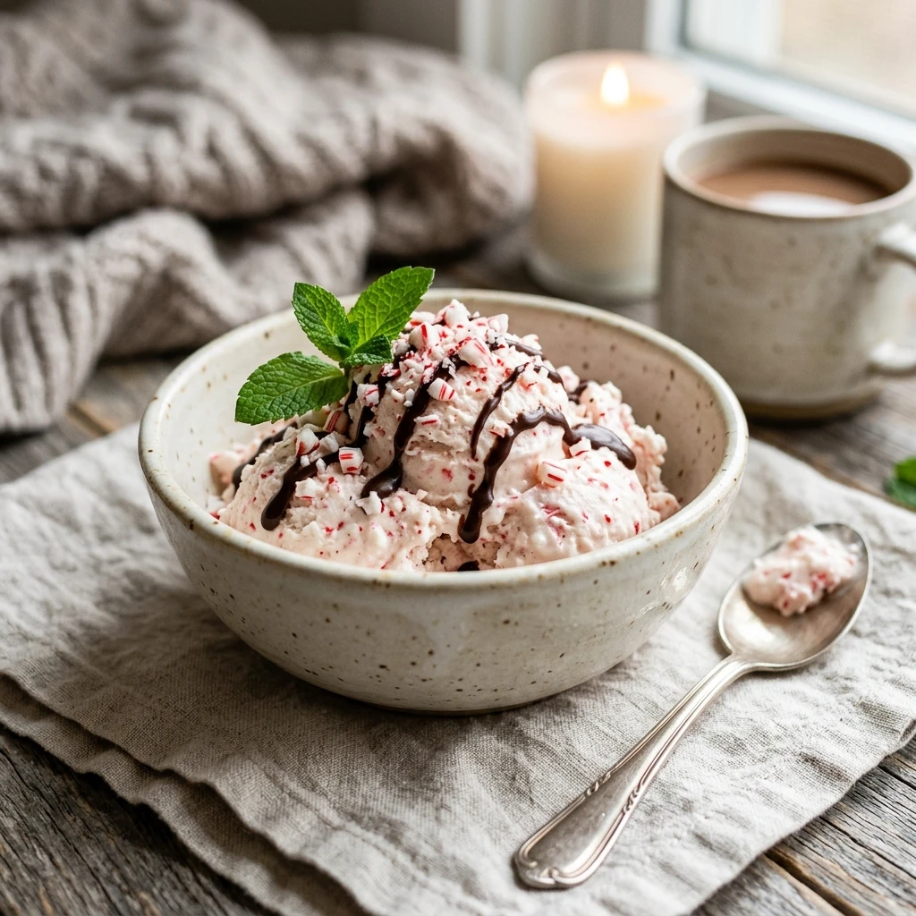 Cottage Cheese Peppermint Ice Cream - High Protein