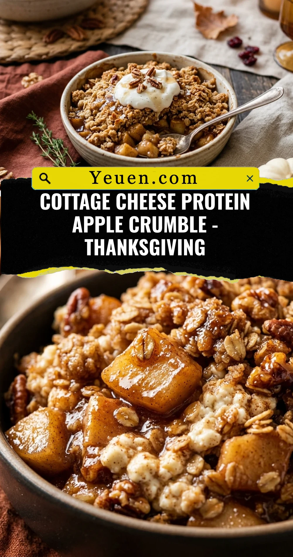 Cottage Cheese Protein Apple Crumble - Thanksgiving