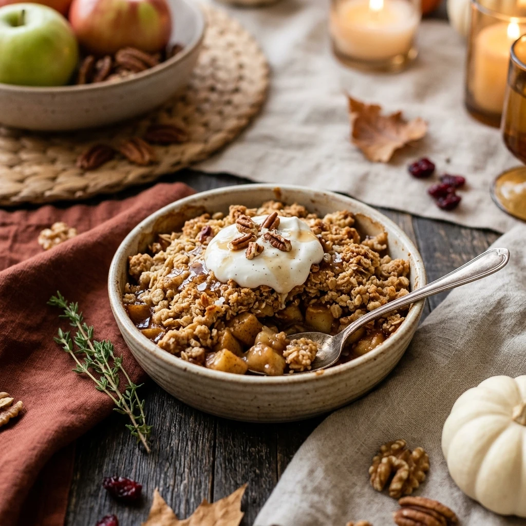 Cottage Cheese Protein Apple Crumble - Thanksgiving