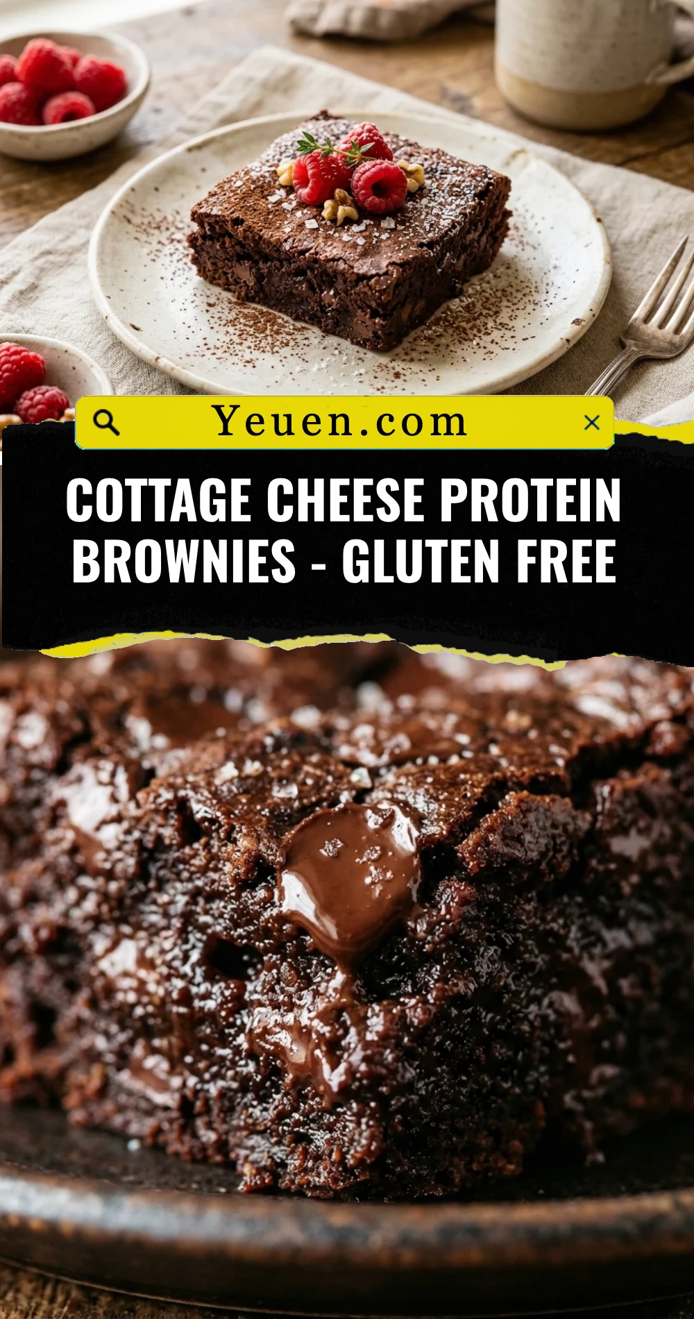 Cottage Cheese Protein Brownies - Gluten Free