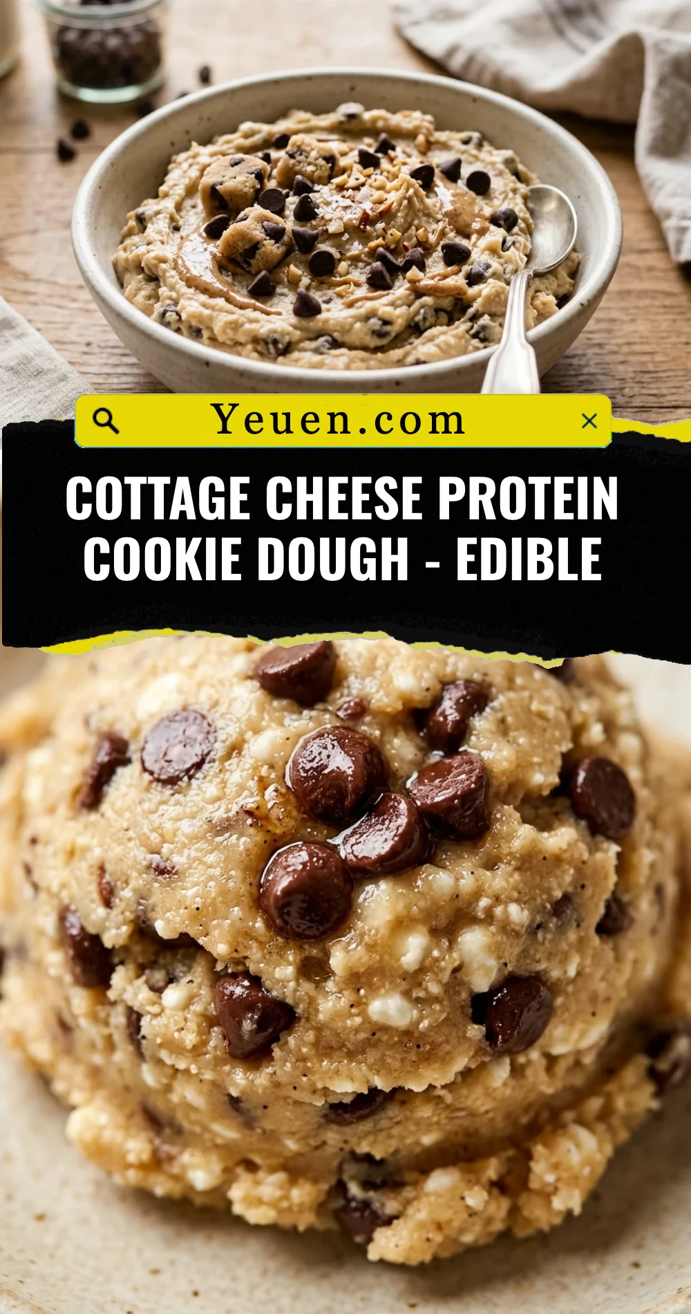 Cottage Cheese Protein Cookie Dough - Edible
