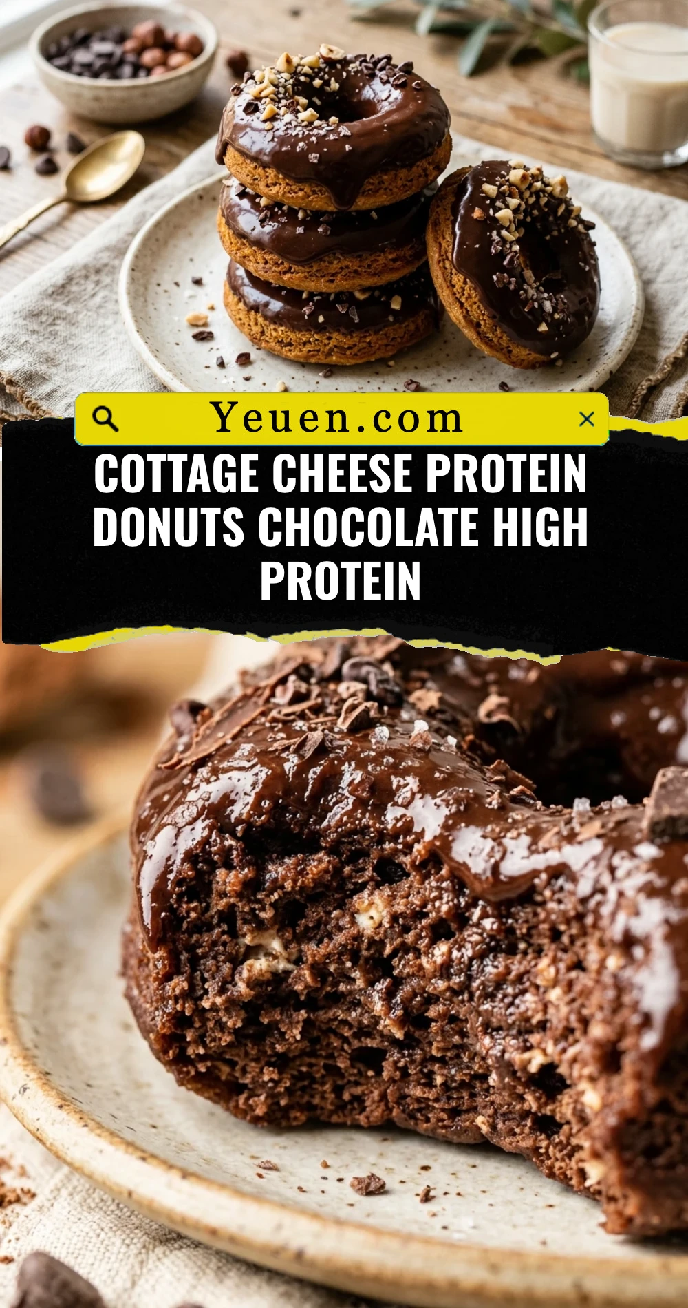 Cottage Cheese Protein Donuts Chocolate High Protein