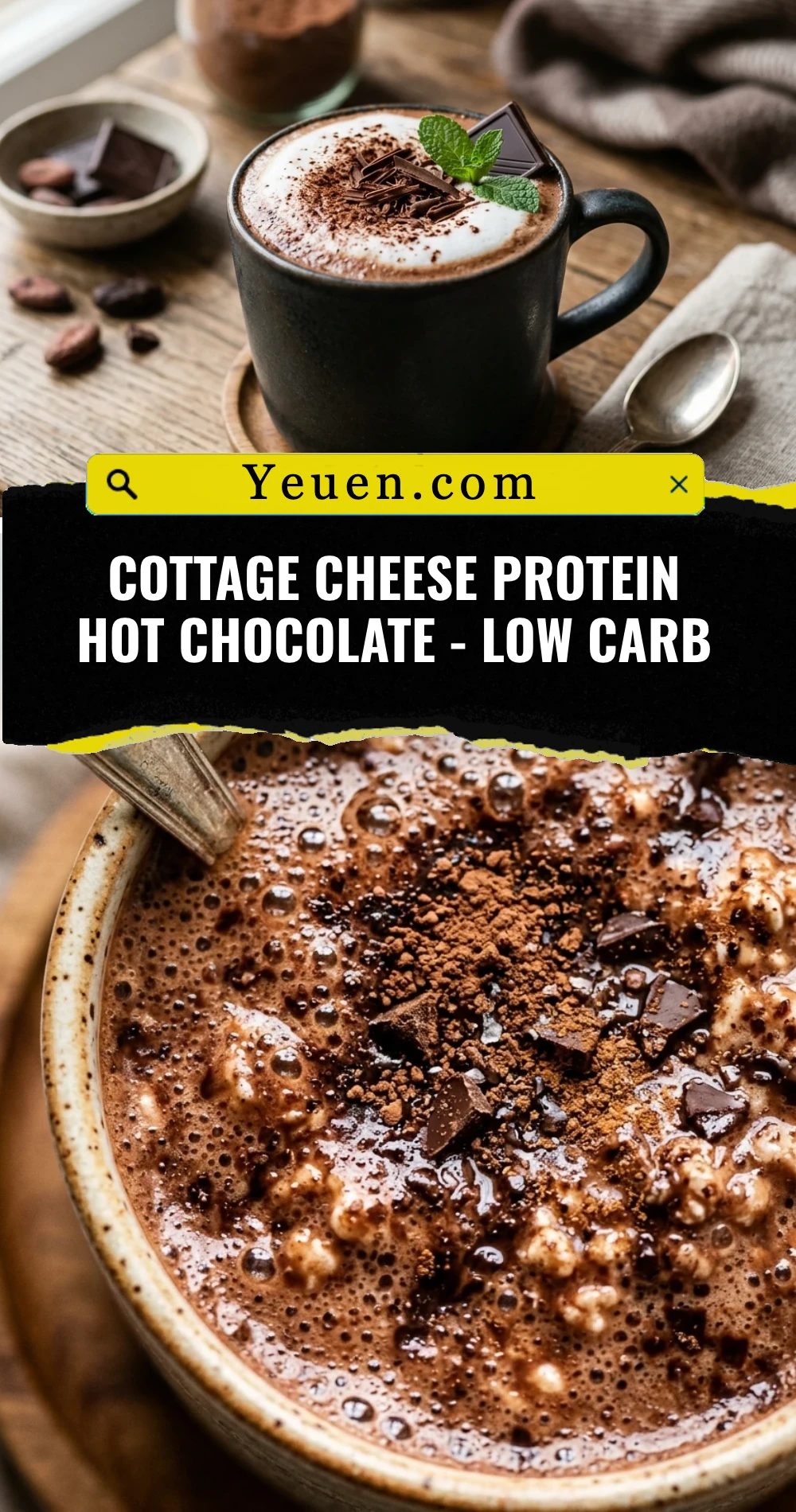 Cottage Cheese Protein Hot Chocolate - Low Carb