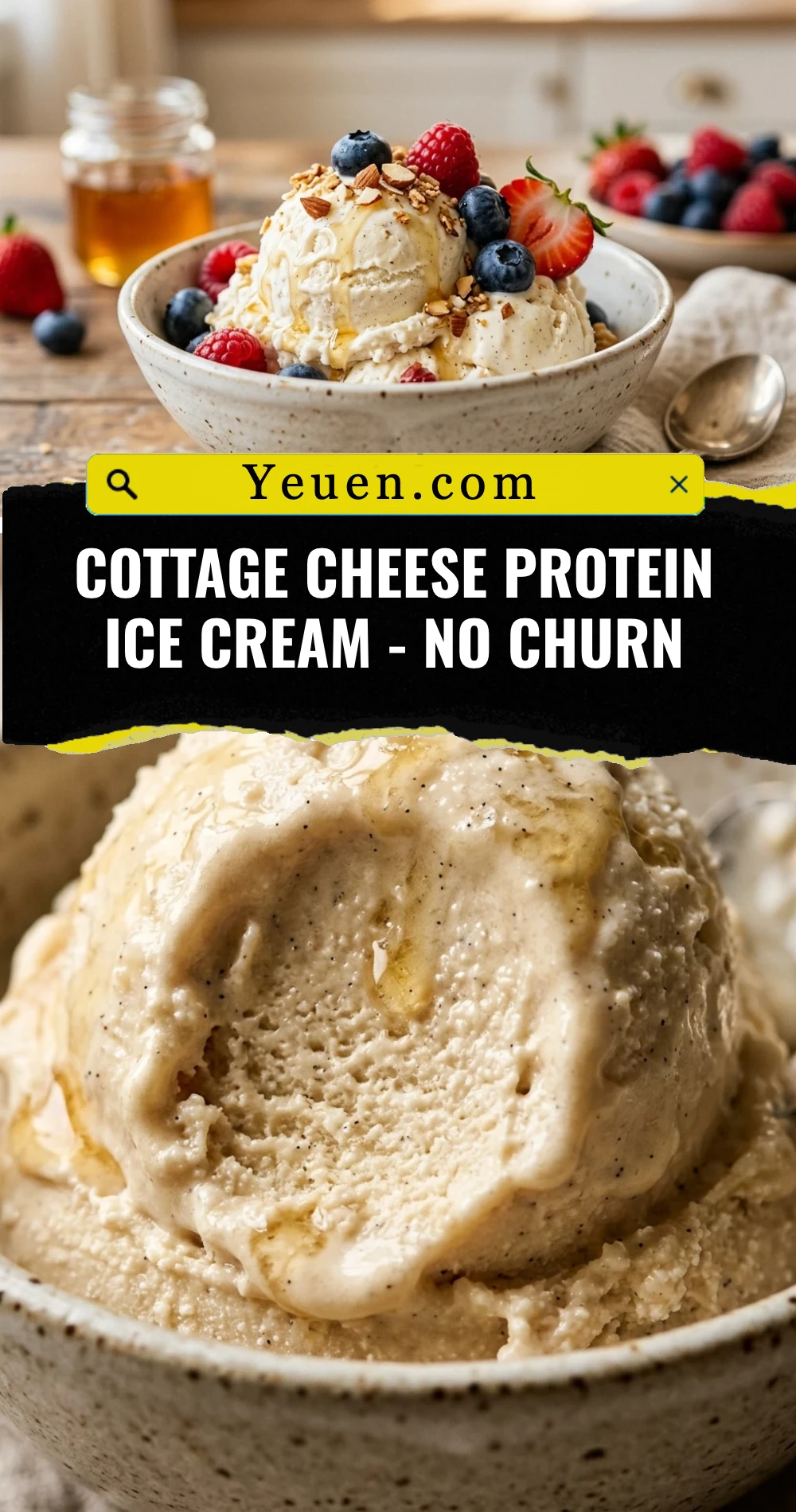 Cottage Cheese Protein Ice Cream - No Churn