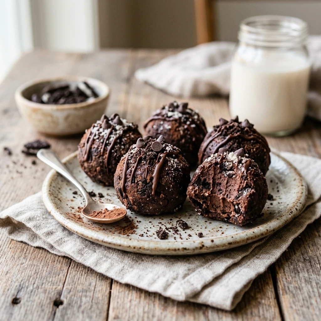 Cottage Cheese Protein Oreo Balls - Healthy
