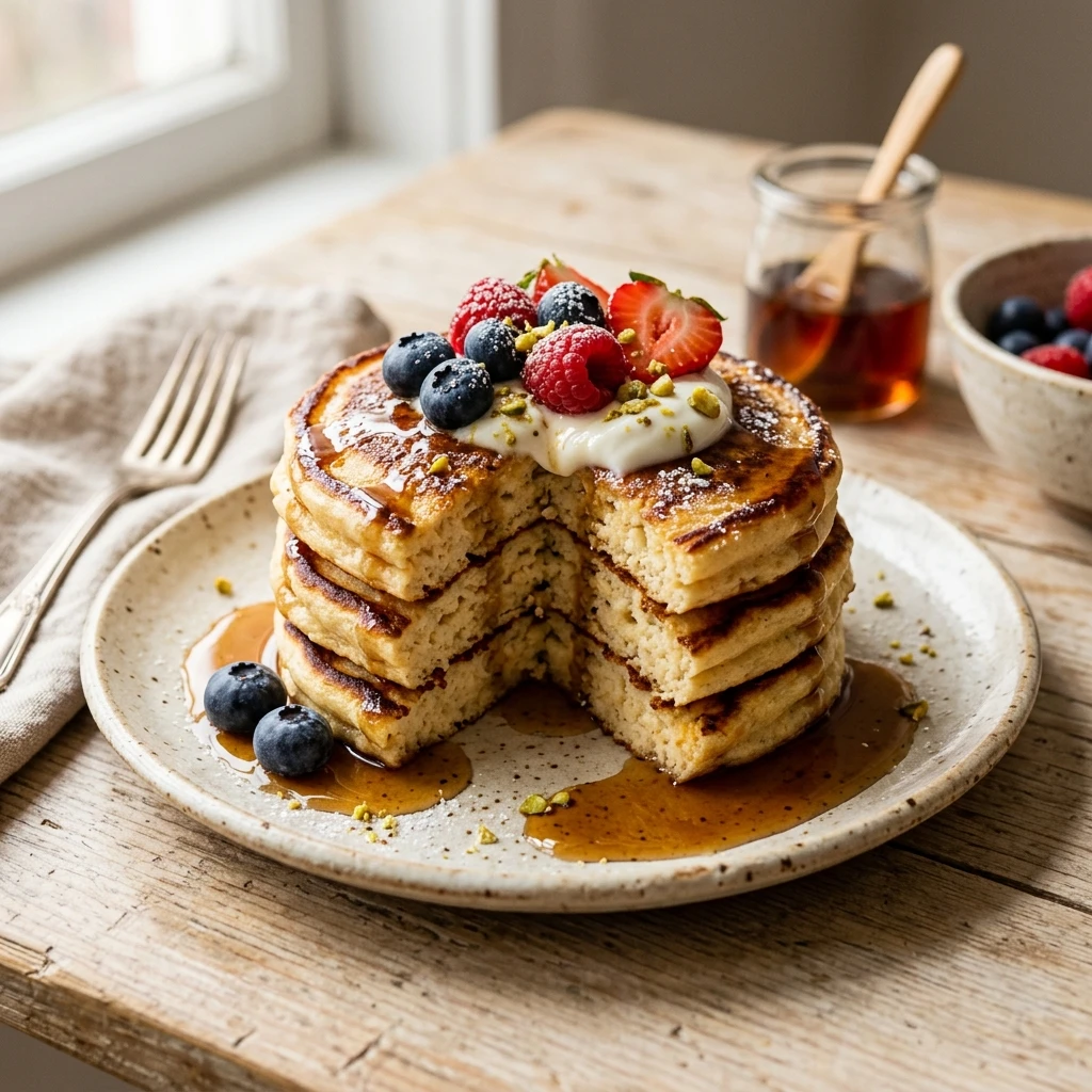 Cottage Cheese Protein Pancakes Fluffy No Flour Crispy Edge
