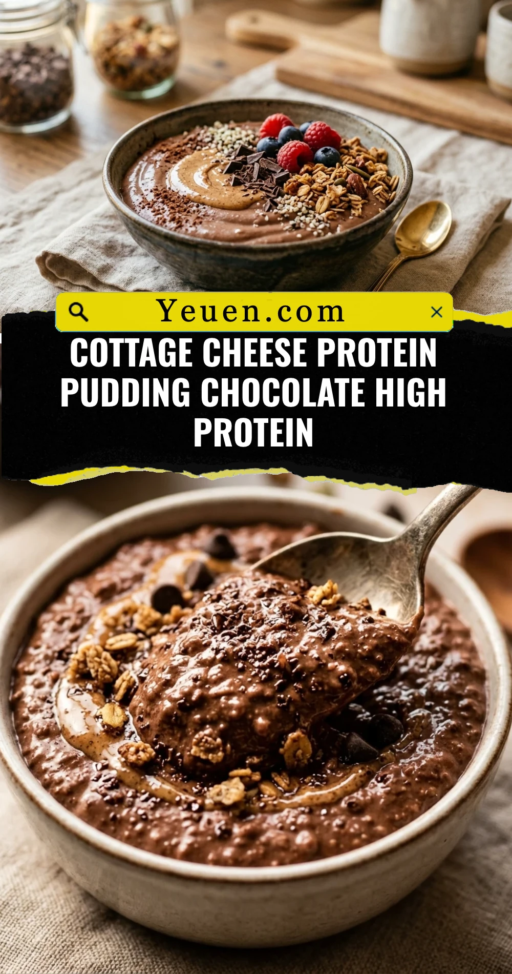 Cottage Cheese Protein Pudding Chocolate High Protein