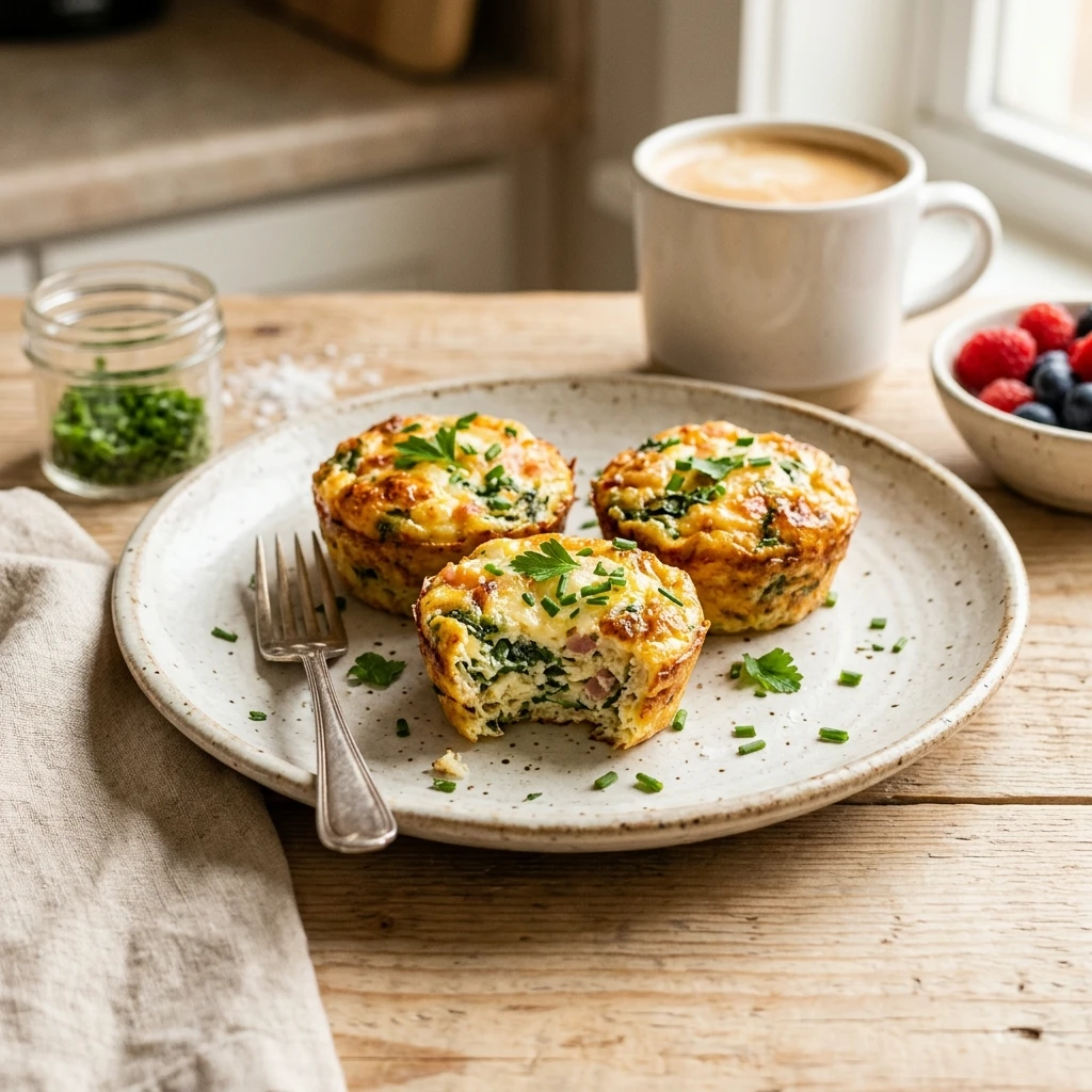 Cottage Cheese Quiche Egg Bites 20g+ Protein Easy High Protein Breakfast