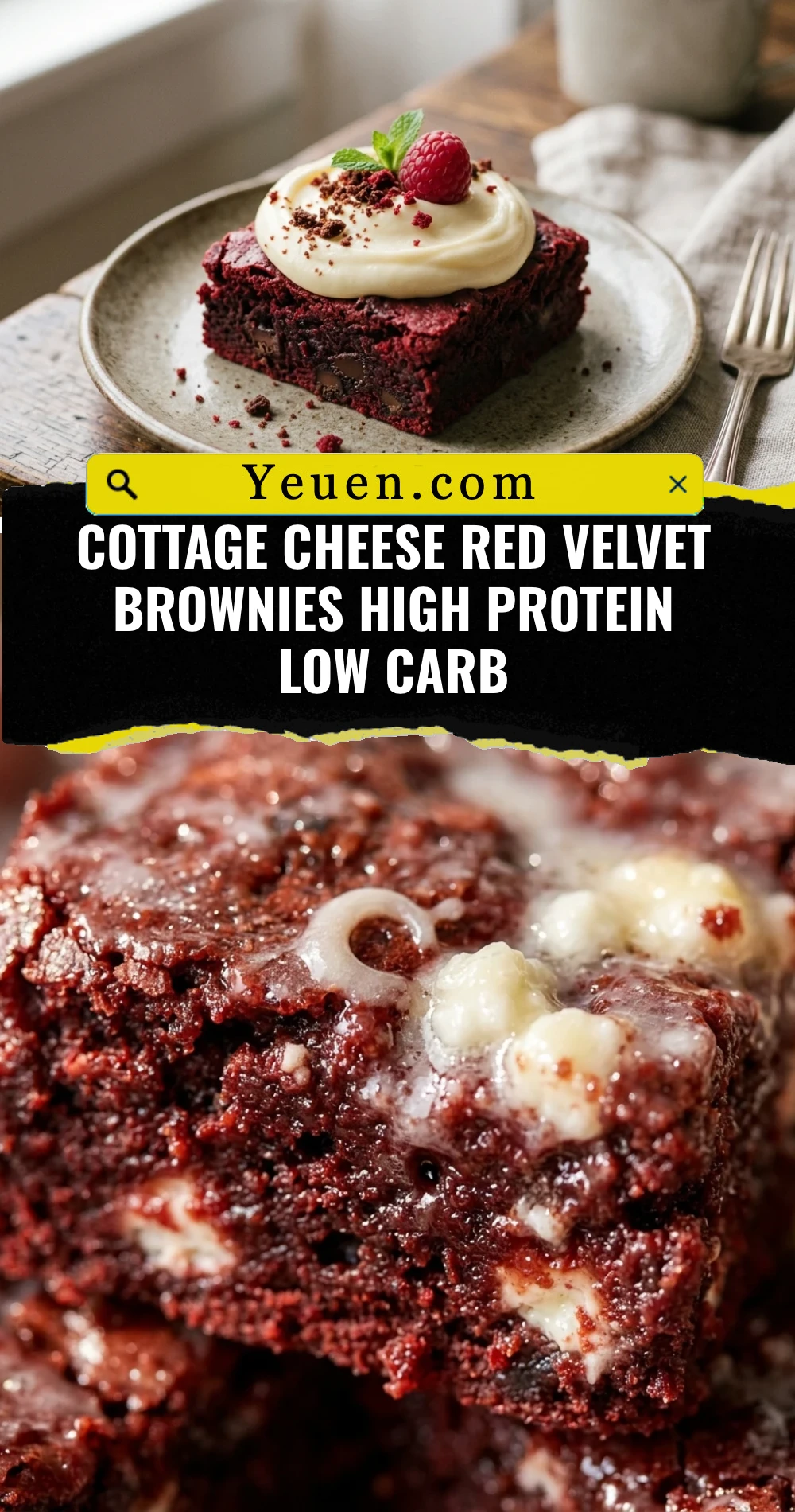 Cottage Cheese Red Velvet Brownies High Protein Low Carb