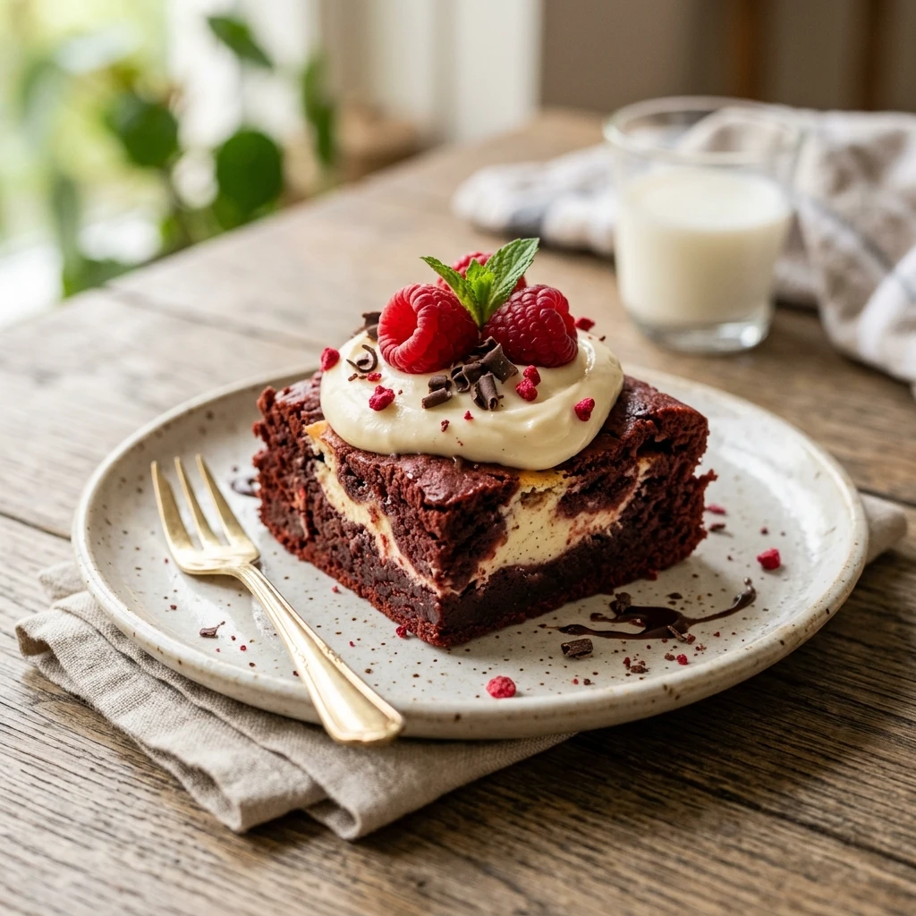 Cottage Cheese Red Velvet Brownies - High Protein