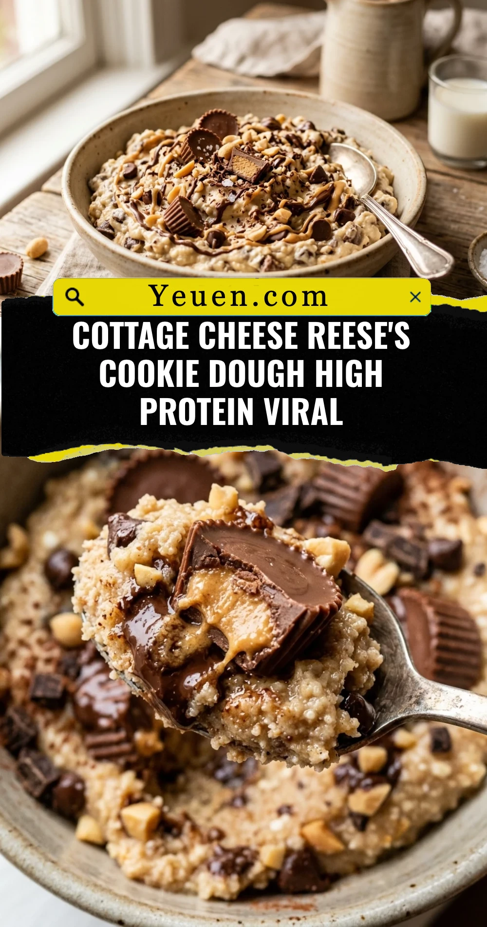 Cottage Cheese Reese's Cookie Dough High Protein Viral