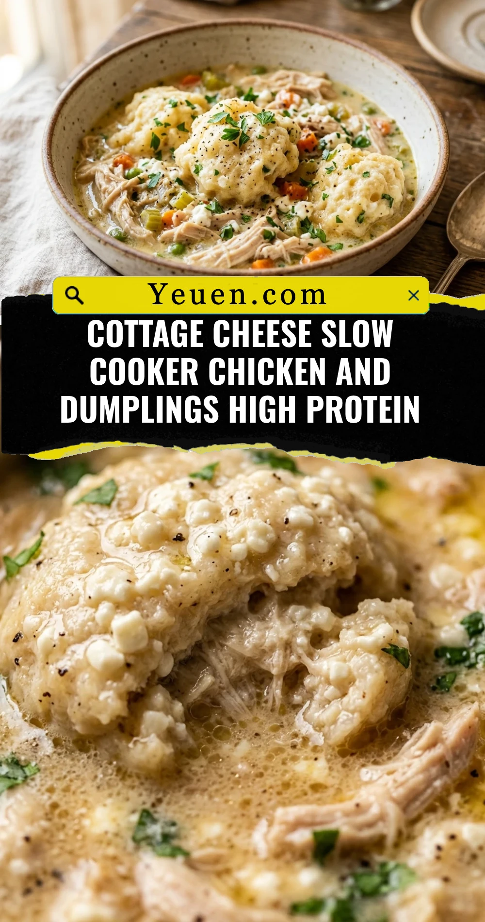 Cottage Cheese Slow Cooker Chicken And Dumplings High Protein