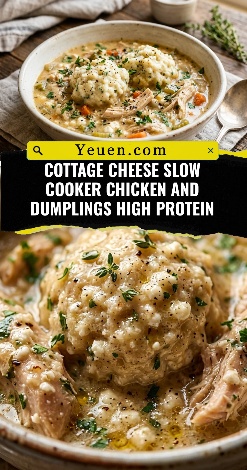 Cottage Cheese Slow Cooker Chicken And Dumplings High Protein