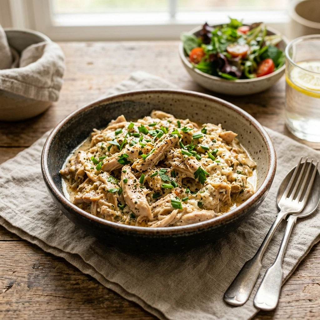 Cottage Cheese Slow Cooker Chicken Healthy High Protein