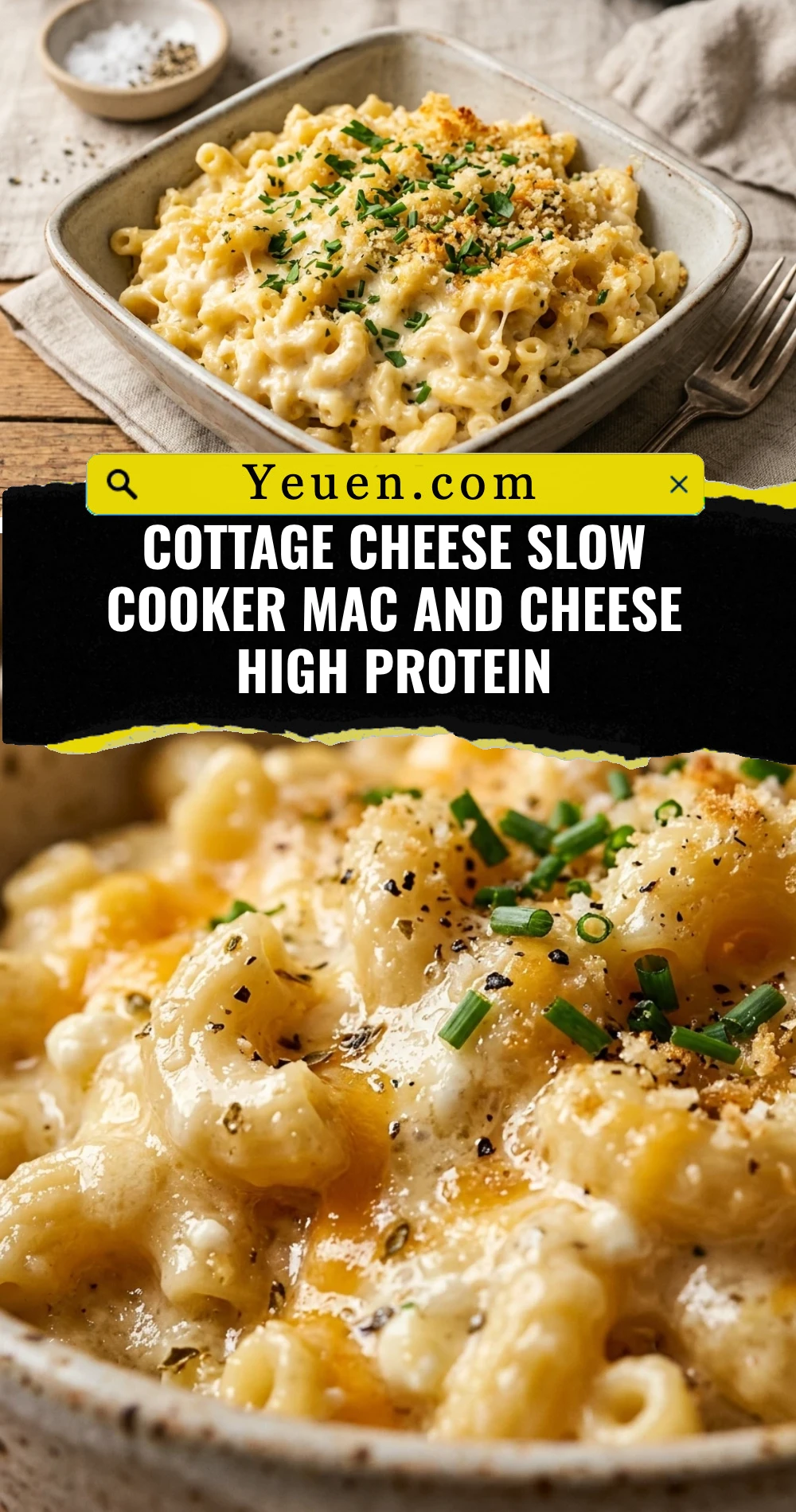 Cottage Cheese Slow Cooker Mac And Cheese High Protein