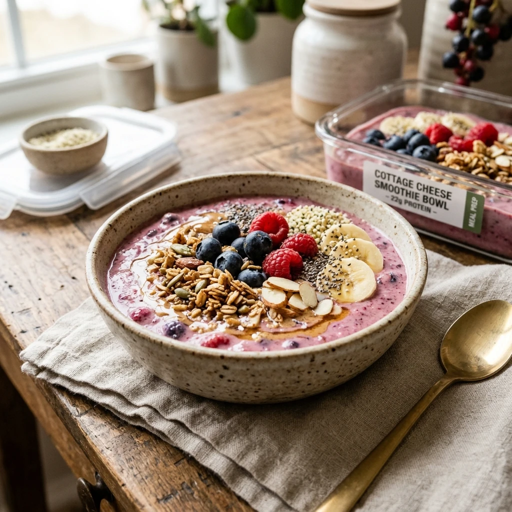 Cottage Cheese Smoothie Breakfast 20g+ Protein Meal Prep Easy High Protein